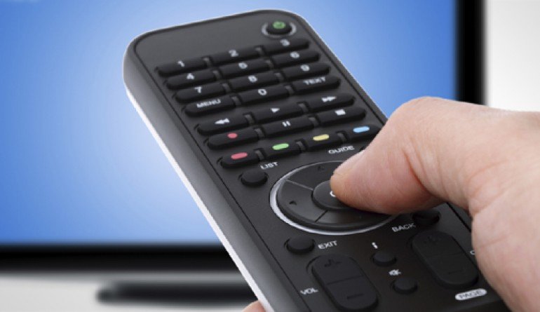 Remote in front of tv